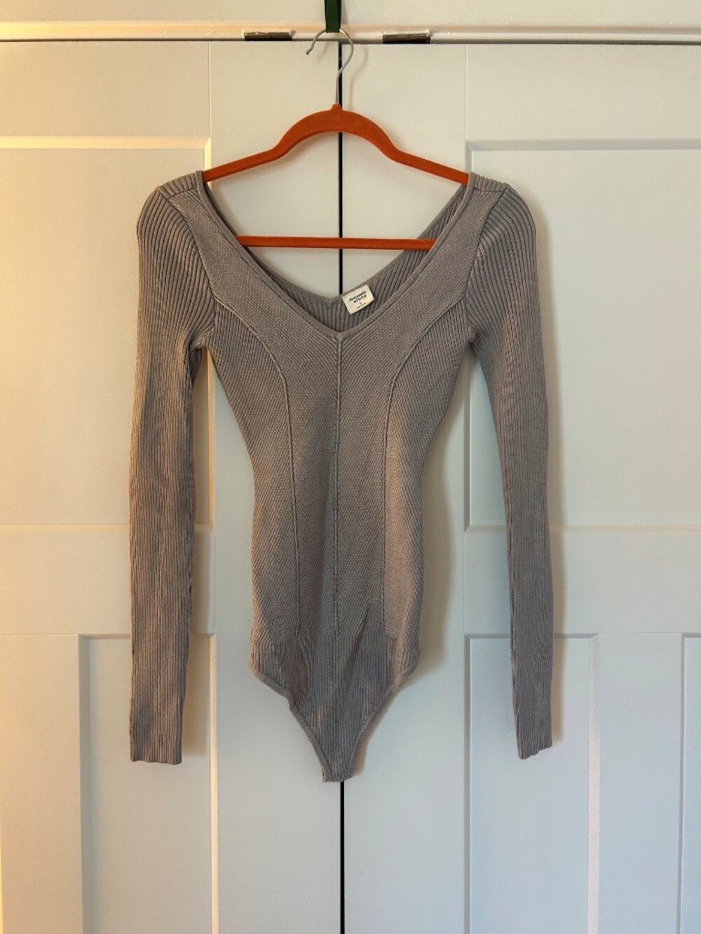 ABERCROMBIE & FITCH Long Sleeve Ribbed Bodysuit